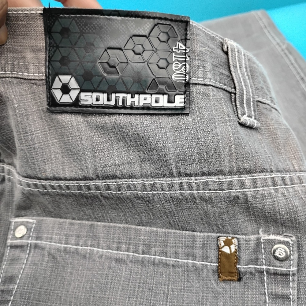 Vintage Southpole Grey Jeans Men's 38x30 Baggy Grunge Skate Jessi Pinkman - Picture 3 of 16